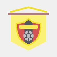 Icon flag. Football and soccer elements. Icon in flat style. vector