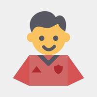 Icon player. Football and soccer elements. Icon in flat style. vector
