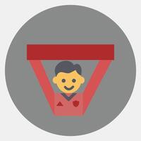 Icon supporter. Football and soccer elements. Icon in color mate style. vector