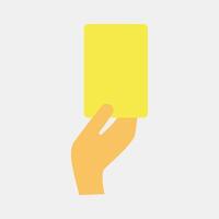 Icon yellow card. Football and soccer elements. Icon in flat style. vector