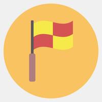 Icon linesman flag. Football and soccer elements. Icon in color mate style. vector
