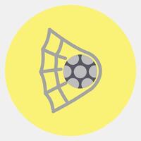 Icon goal. Football and soccer elements. Icon in color mate style. vector