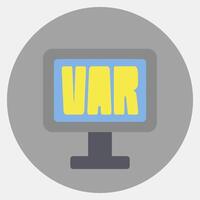 Icon var. Football and soccer elements. Icon in color mate style. vector