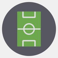 Icon field. Football and soccer elements. Icon in color mate style. vector