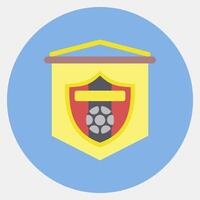 Icon flag. Football and soccer elements. Icon in color mate style. vector