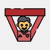 Icon supporter. Football and soccer elements. Icon in filled line style. vector