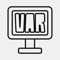 Icon var. Football and soccer elements. Icon in line style. vector