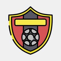 Icon team. Football and soccer elements. Icon in filled line style. vector