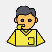 Icon referee. Football and soccer elements. Icon in filled line style. vector
