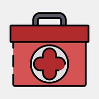 Icon first aid. Football and soccer elements. Icon in filled line style. vector