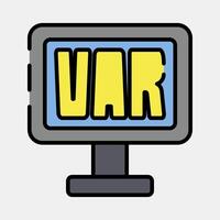 Icon var. Football and soccer elements. Icon in filled line style. vector