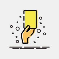 Icon yellow card. Football and soccer elements. Icon in MBE style. vector