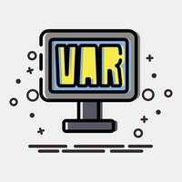 Icon var. Football and soccer elements. Icon in MBE style. vector