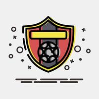 Icon team. Football and soccer elements. Icon in MBE style. vector