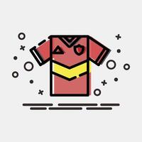 Icon jersey. Football and soccer elements. Icon in MBE style. vector