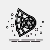 Icon goal. Football and soccer elements. Icon in MBE style. vector