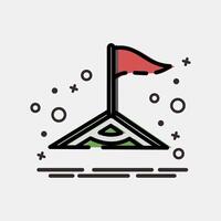 Icon corner. Football and soccer elements. Icon in MBE style. vector