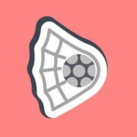 Sticker goal. Football and soccer elements. vector