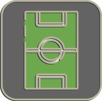 Icon field. Football and soccer elements. Icon in embossed style. vector