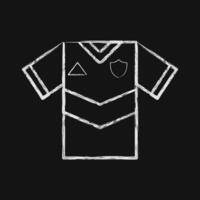 Icon jersey. Football and soccer elements. Icon in chalk style. vector