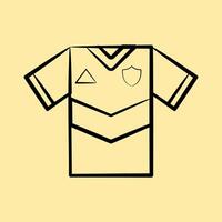 Icon jersey. Football and soccer elements. Icon in hand drawn style. vector