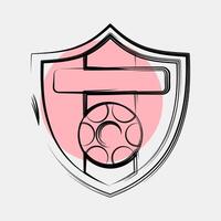 Icon team. Football and soccer elements. Icon in color spot style. vector