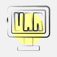 Icon var. Football and soccer elements. Icon in color spot style. vector
