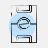 Icon field. Football and soccer elements. Icon in color spot style. vector