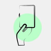 Icon yellow card. Football and soccer elements. Icon in color spot style. vector