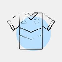 Icon jersey. Football and soccer elements. Icon in color spot style. vector