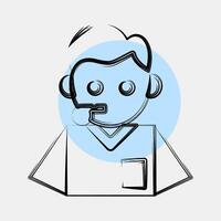 Icon referee. Football and soccer elements. Icon in color spot style. vector