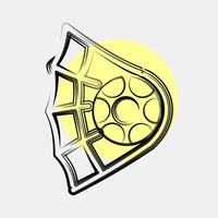 Icon goal. Football and soccer elements. Icon in color spot style. vector