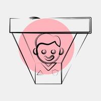 Icon supporter. Football and soccer elements. Icon in color spot style. vector