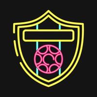 Icon team. Football and soccer elements. Icon in neon style. vector