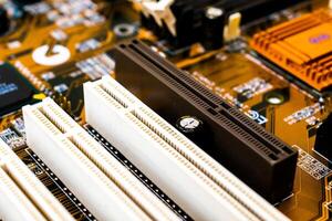 electronic circuit board or PCB printed circuit board photo