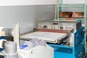 printed circuit board foiling machine with visible details. photo
