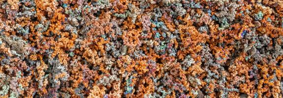 colored copper crystals with a visible texture. background photo