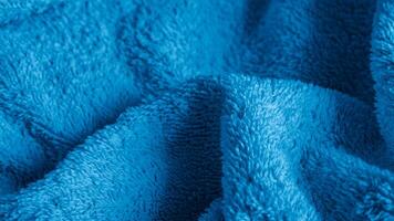 blue cotton fabric with an interesting pattern. photo