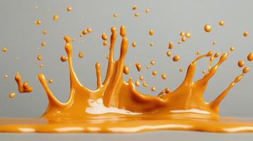 Dynamic paint splash action studio background high-quality image abstract environment close-up view creative concept photo