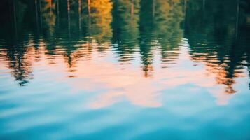 Tranquil water reflection serene forest background nature scene calm environment aerial view peaceful concept photo