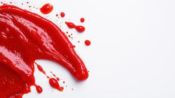 Dynamic red paint spill creating vibrant background studio close-up art creative environment abstract concept photo
