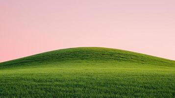 Serene green hill at dusk nature landscape background tranquil environment peaceful viewpoint photo