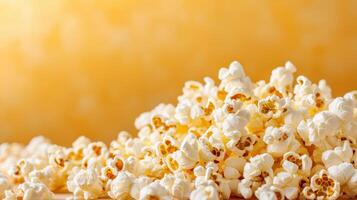 Popcorn preparation event kitchen background food photography cozy environment close-up viewpoint photo