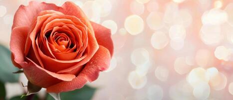 Elegant rose blooms against soft bokeh background nature floral photography serene environment photo