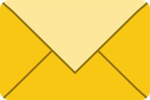 Email envelop icon for contact and communication, illustration isolated on white background for web, message, and marketing design. vector