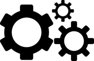 Gear icon for setting and configuration, illustration of cogwheel mechanism for technology, engineering maintenance, and industrial design. vector