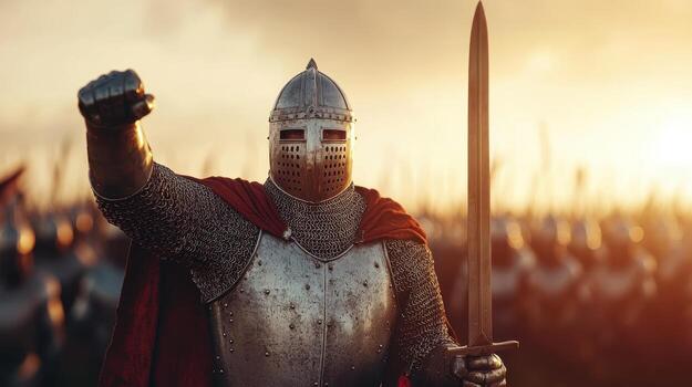 épico batalla acción medieval campo histórico escena naturaleza antecedentes dramático punto de vista foto