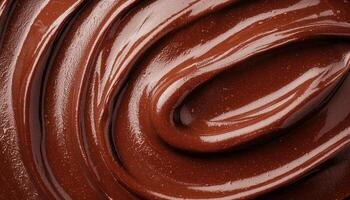 Delicious chocolate swirl gourmet kitchen food photography close-up smooth texture background nature copyspace photo