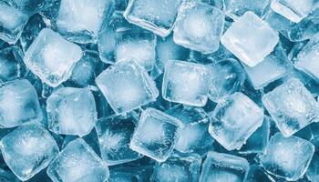 Refreshing ice cubes background in nature copyspace for drinks cool environment close-up view photo