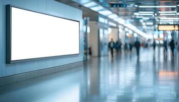 Dynamic advertisement display urban terminal digital mockup background nature copyspace photo